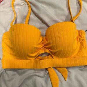Vibrant Yellow Strappy Bikini Top